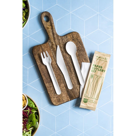 Vegware Compostable Paper Cutlery Kit 4in1 (Case of 250) - CU545 Disposable Cutlery Vegware   