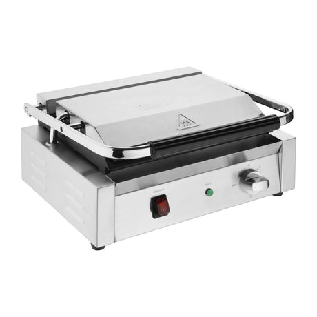 Buffalo Bistro Large Ribbed Contact Grill - CU602 Contact Grills & Panini Makers Buffalo