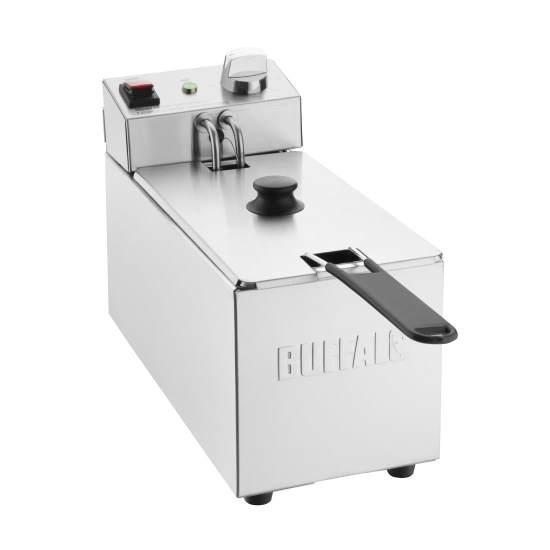 Buffalo Single Tank Single Basket 3Ltr Countertop Fryer 2kW - CU614 Countertop Electric Fryers Buffalo