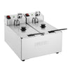 Buffalo Twin Tank Twin Basket 2x3Ltr Countertop Fryer 2x2kW - CU615 Countertop Electric Fryers Buffalo