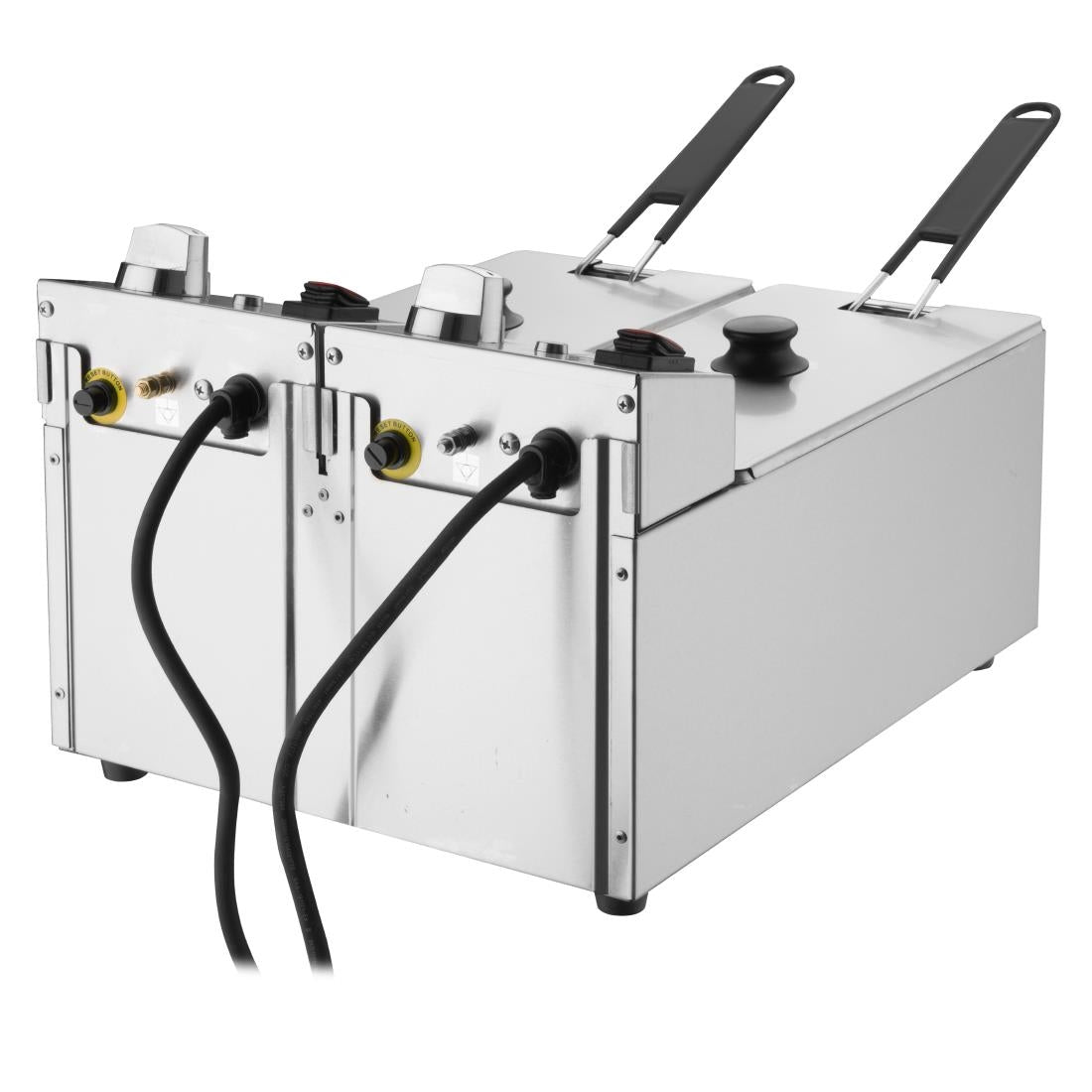 Buffalo Twin Tank Twin Basket 2x3Ltr Countertop Fryer 2x2kW - CU615 Countertop Electric Fryers Buffalo