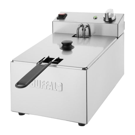 Buffalo Single Tank Single Basket 5Ltr Countertop Fryer 2.8kW - CU616 Countertop Electric Fryers Buffalo