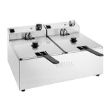 Buffalo Twin Tank Twin Basket 2x5Ltr Countertop Fryer 2x2.8kW - CU618 Countertop Electric Fryers Buffalo