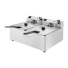 Buffalo Twin Tank Twin Basket 2x5Ltr Countertop Fryer 2x2.8kW - CU618 Countertop Electric Fryers Buffalo