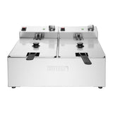 Buffalo Twin Tank Twin Basket 2x5Ltr Countertop Fryer 2x2.8kW - CU618 Countertop Electric Fryers Buffalo