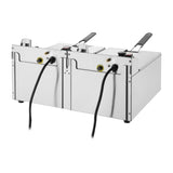 Buffalo Twin Tank Twin Basket 2x5Ltr Countertop Fryer 2x2.8kW - CU618 Countertop Electric Fryers Buffalo