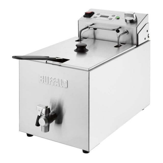Buffalo Single Electric Fryer with Timer 8Ltr - CU620 Countertop Electric Fryers Buffalo