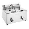 Buffalo Double Electric Fryer with Timer 2x8Ltr - CU621 Countertop Electric Fryers Buffalo