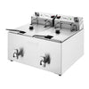 Buffalo Double Electric Fryer with Timer 2x8Ltr - CU621 Countertop Electric Fryers Buffalo