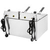 Buffalo Double Electric Fryer with Timer 2x8Ltr - CU621 Countertop Electric Fryers Buffalo