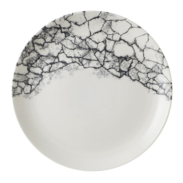 Churchill Kintsugi Accents Quartz Black Evolve Coupe Plate 286mm (Pack of 12) - CU664 Plates Churchill