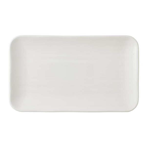 Churchill Dudson Harvest Norse White Organic Rectangular Plate 270 x 160mm (Pack of 12) - CU678 Plates Dudson