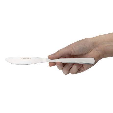 Olympia Clifton Table Knife (Pack of 12) - CU781 Table Knives Olympia