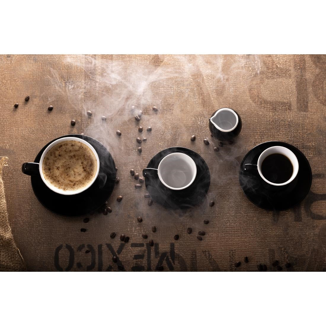 Olympia Cafe Espresso Cup Black (Pack of 12) - CU952 Cups and Mugs Olympia