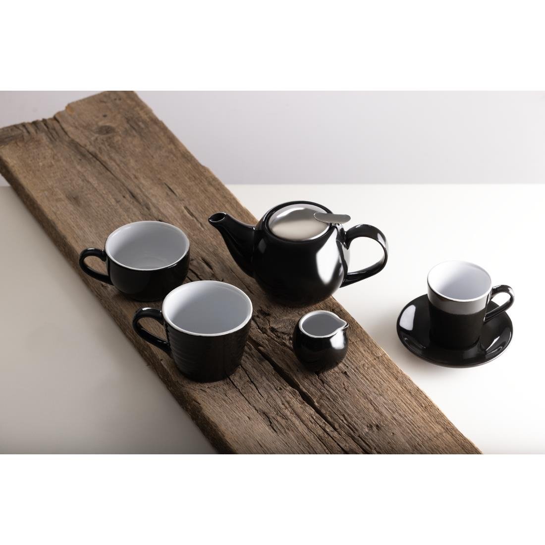 Olympia Cafe Aroma Mug Black - 340ml (Pack of 6) - CU959 Olympia Crockery Olympia   