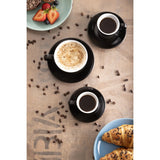 Olympia Cafe Cappuccino Cups Black 340ml (Pack of 12) - CU954 Cups and Mugs Olympia