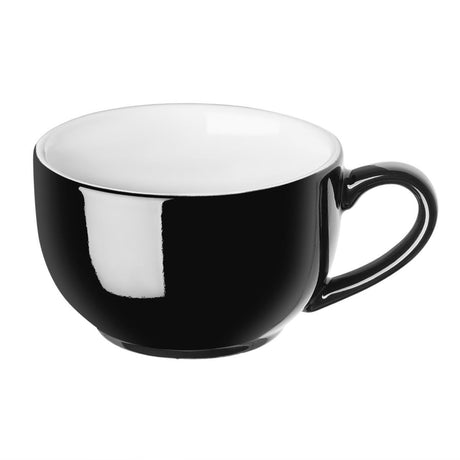 Olympia Cafe Cappuccino Cups Black 340ml (Pack of 12) - CU954 Cups and Mugs Olympia