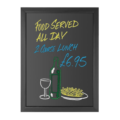 Olympia Wallboard Black Wooden Frame 600x800mm - CU991  Olympia   