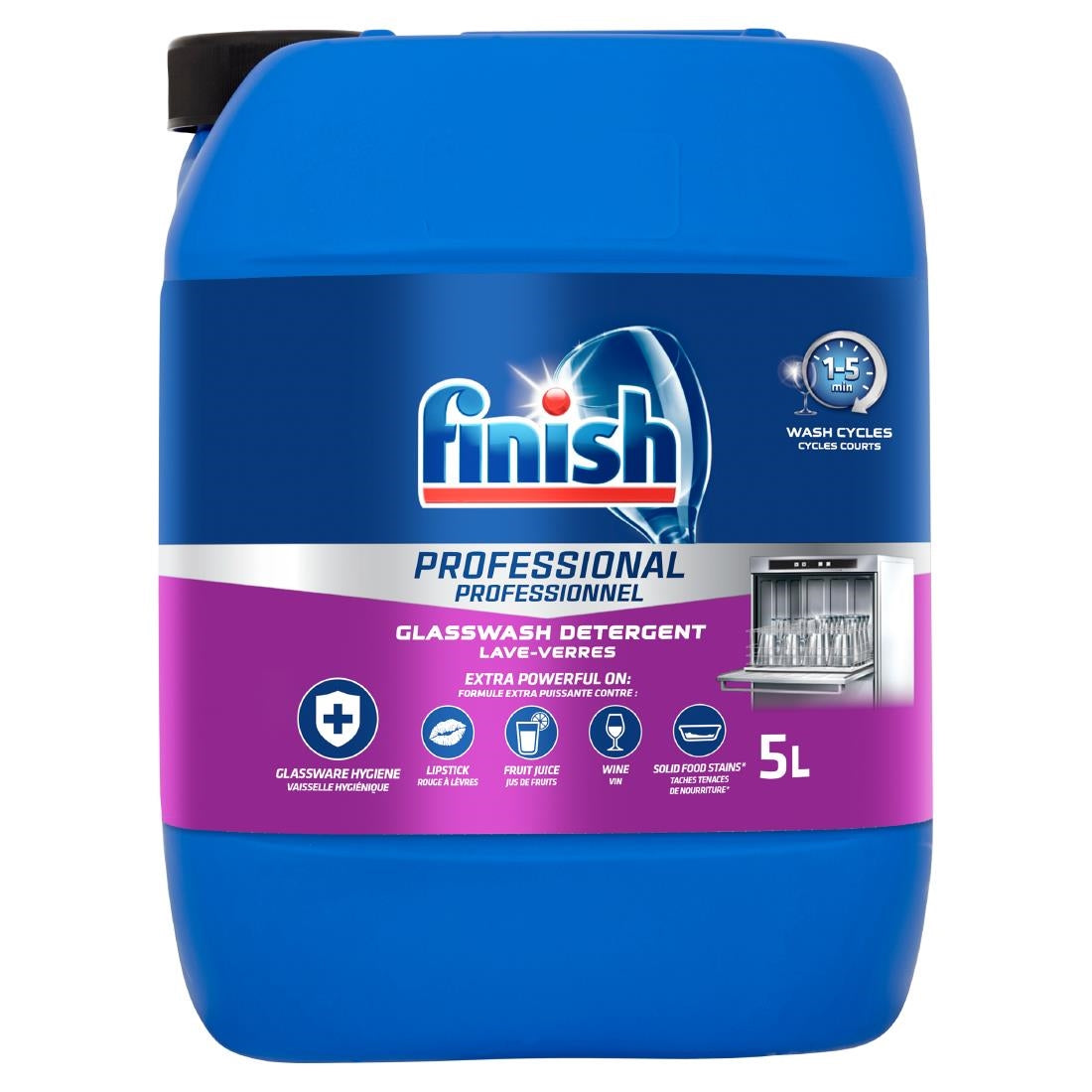 Finish Professional Cabinet Glasswasher Detergent 5Ltr - CU998  Finish   
