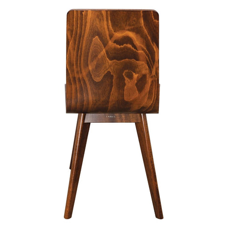 Fameg Wooden Flow Bentwood Walnut Side Chairs (Pack of 2) - CW009 Wooden Dining Chairs Fameg   
