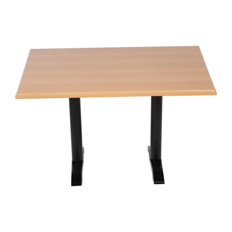 Bolero Pre-drilled Rectangular Tabletop Beech Effect - CW130 Wood Effect Table Tops Bolero   
