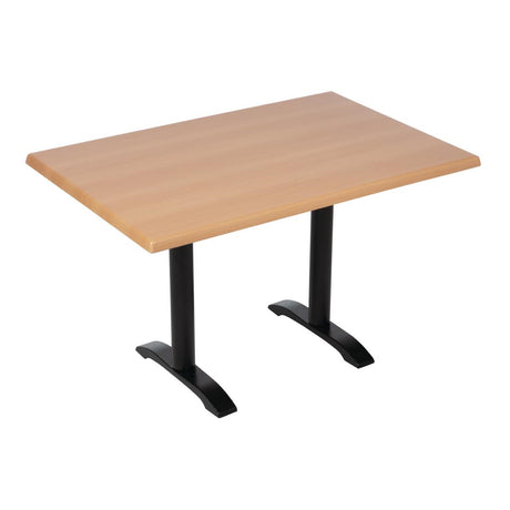 Bolero Pre-drilled Rectangular Tabletop Beech Effect - CW130 Wood Effect Table Tops Bolero   