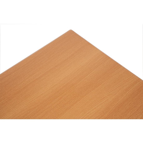 Bolero Pre-drilled Rectangular Tabletop Beech Effect - CW130 Wood Effect Table Tops Bolero   