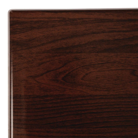 Bolero Pre-drilled Rectangular Tabletop Dark Brown - CW131 Wood Effect Table Tops Bolero   