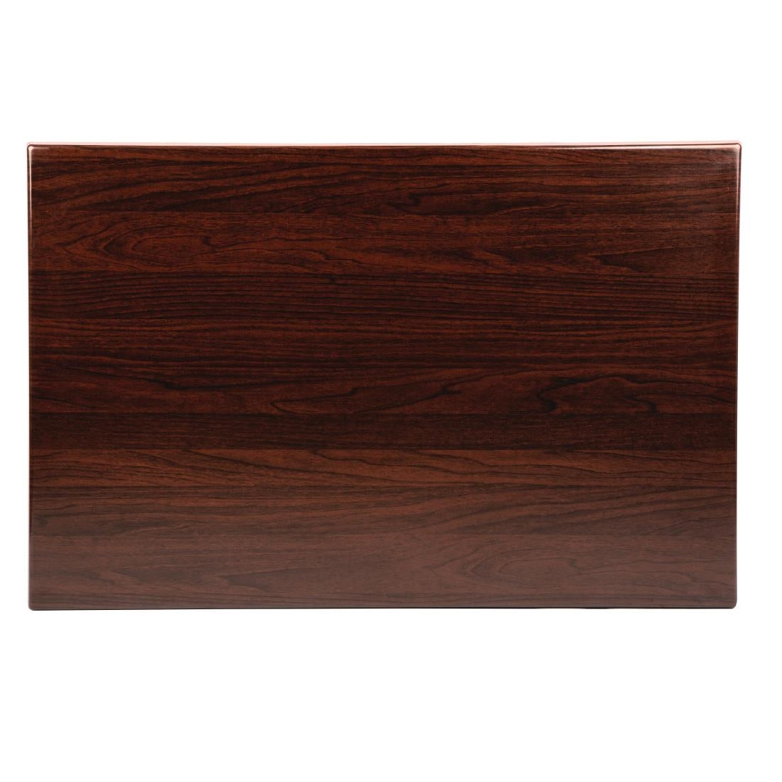 Bolero Pre-drilled Rectangular Tabletop Dark Brown - CW131 Wood Effect Table Tops Bolero   