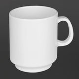 Olympia Kristallon Melamine Mugs White 340ml 12oz (Pack of 6) - CW290 Melamine and Polycarbonate Olympia   