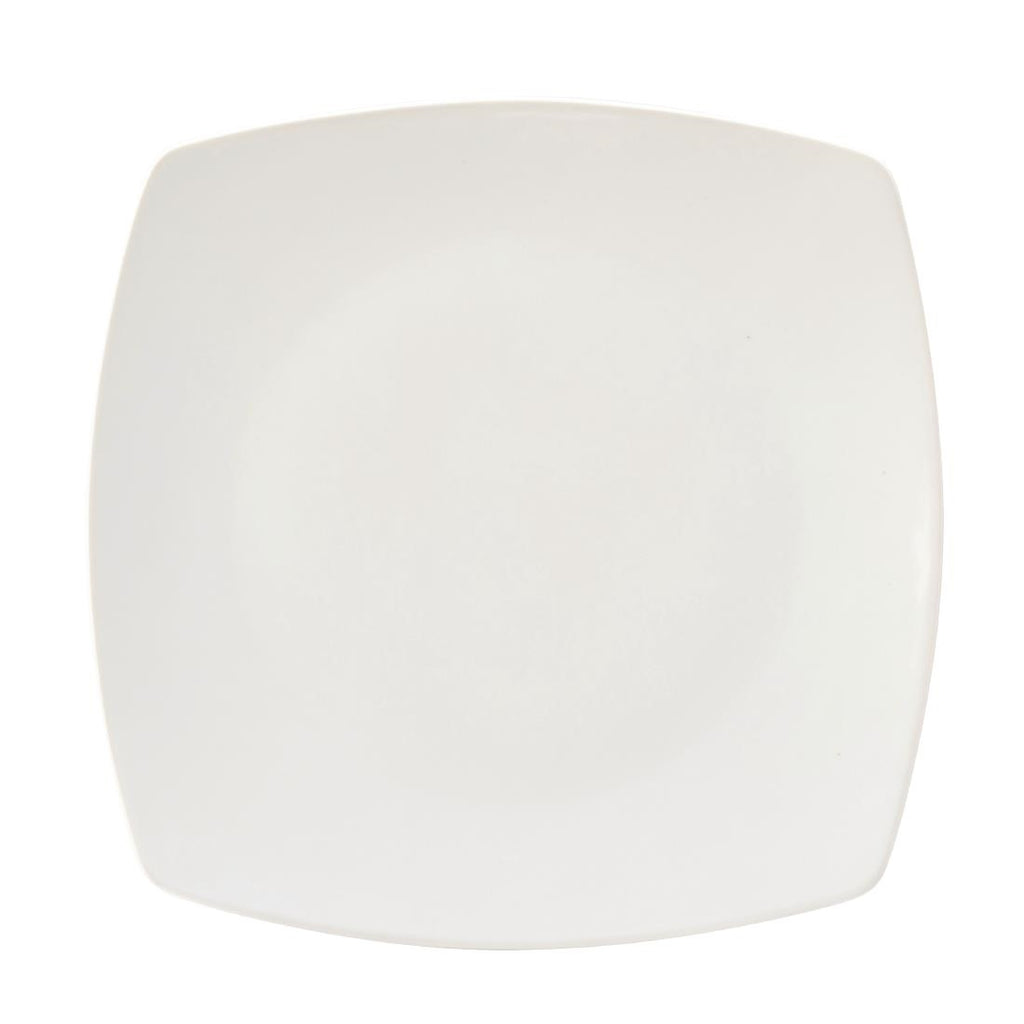 Utopia Titan Rounded Square Plates White 270mm (Pack of 6) - CW347 Plates Utopia