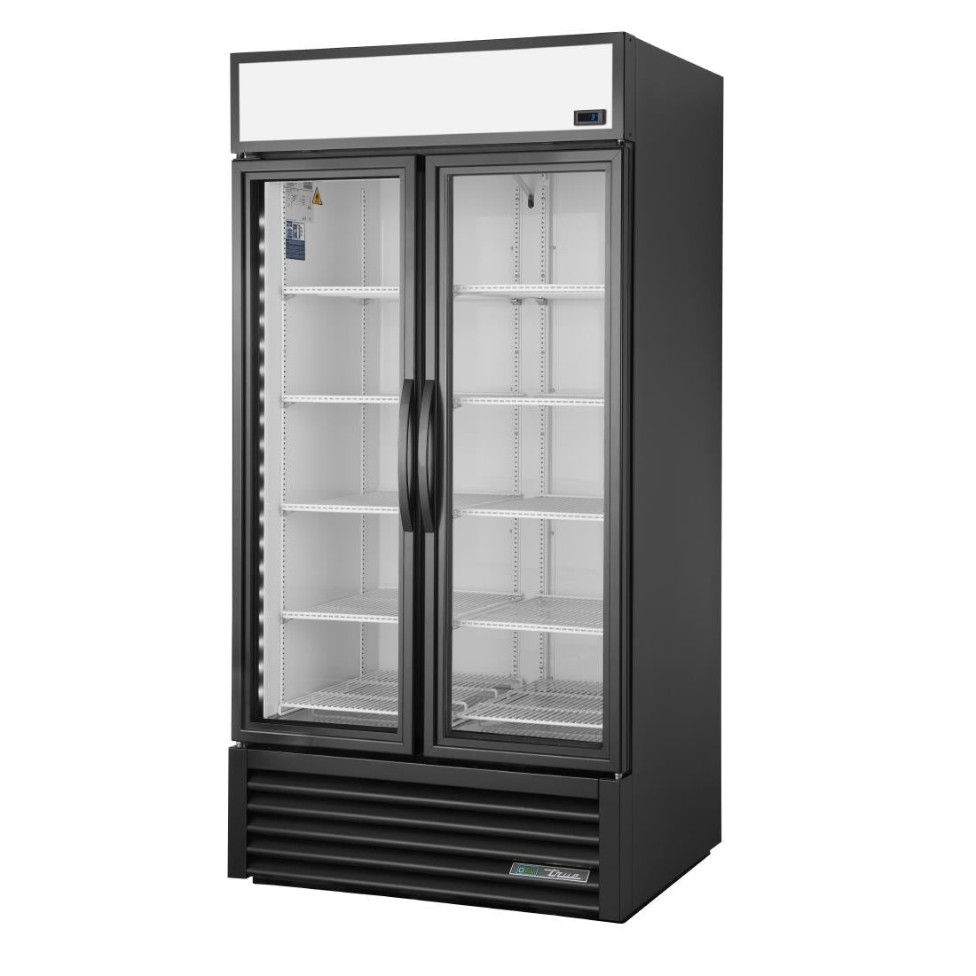 True 2 Glass Door 991L Upright Display Fridge Black GDM-35-HC-TSL01 - CW387  True   