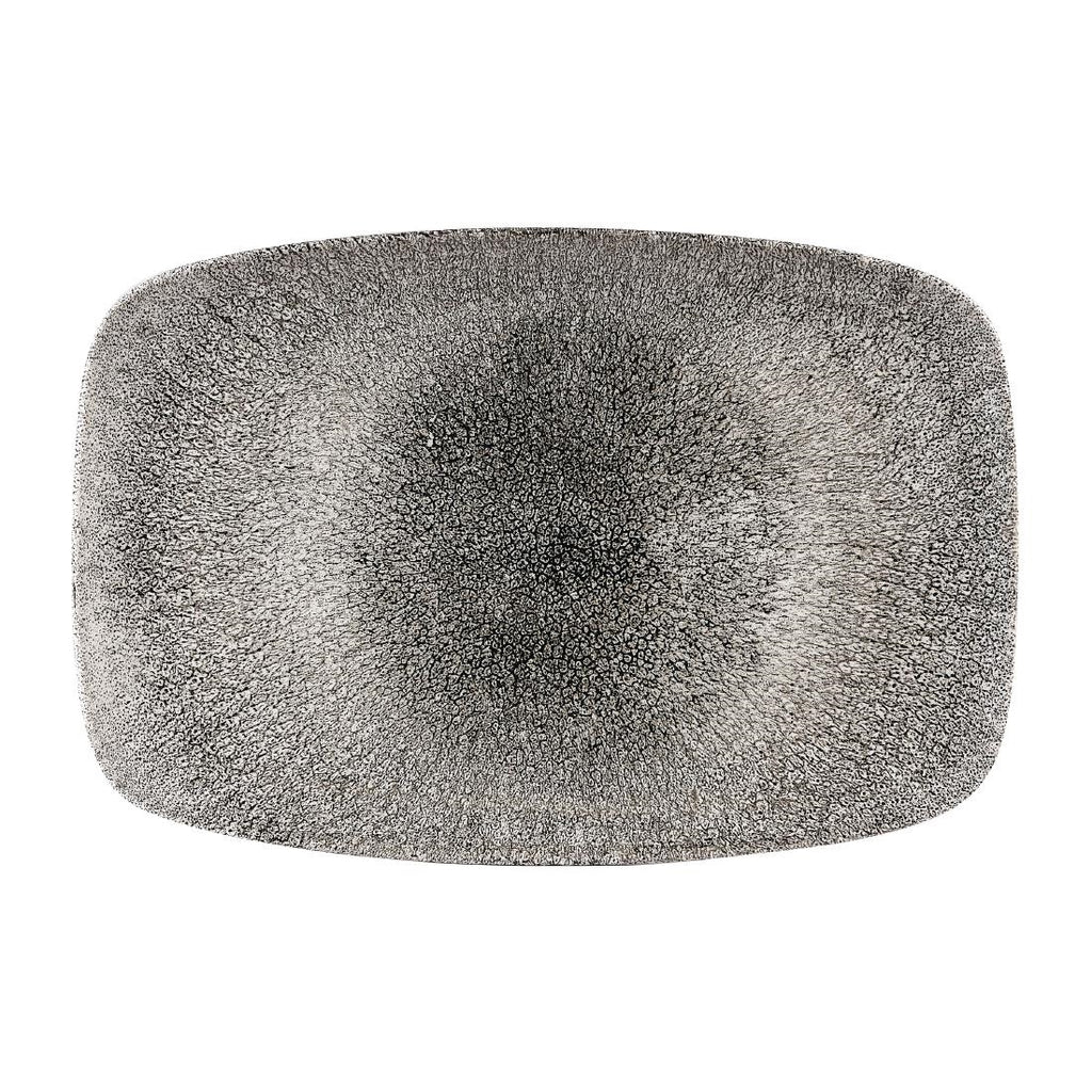 Churchill Studio Prints Raku Rectangular Plates Quartz Black 245 x 355mm (Pack of 6) - CW561 Plates Churchill