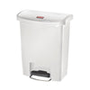 Rubbermaid Slim Jim Step on Bin Front Pedal 30Ltr White - CW582  Slim Jim   