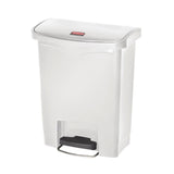 Rubbermaid Slim Jim Step on Bin Front Pedal 30Ltr White - CW582  Slim Jim   