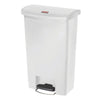 Rubbermaid Slim Jim Step on Bin Front Pedal 50Ltr White - CW586  Slim Jim   