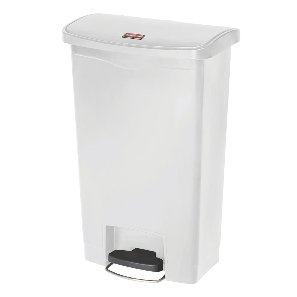 Rubbermaid Slim Jim Step on Bin Front Pedal 50Ltr White - CW586  Slim Jim   