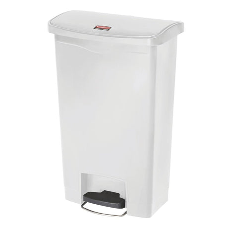 Rubbermaid Slim Jim Step on Bin Front Pedal 50Ltr White - CW586  Slim Jim   