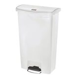 Rubbermaid Slim Jim Step on Bin Front Pedal 68Ltr White - CW590  Slim Jim   