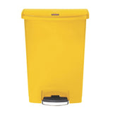 Rubbermaid Slim Jim Step on Bin Front Pedal Yellow 90Ltr - CW593  Slim Jim   