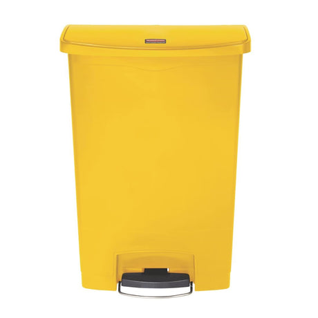 Rubbermaid Slim Jim Step on Bin Front Pedal Yellow 90Ltr - CW593  Slim Jim   