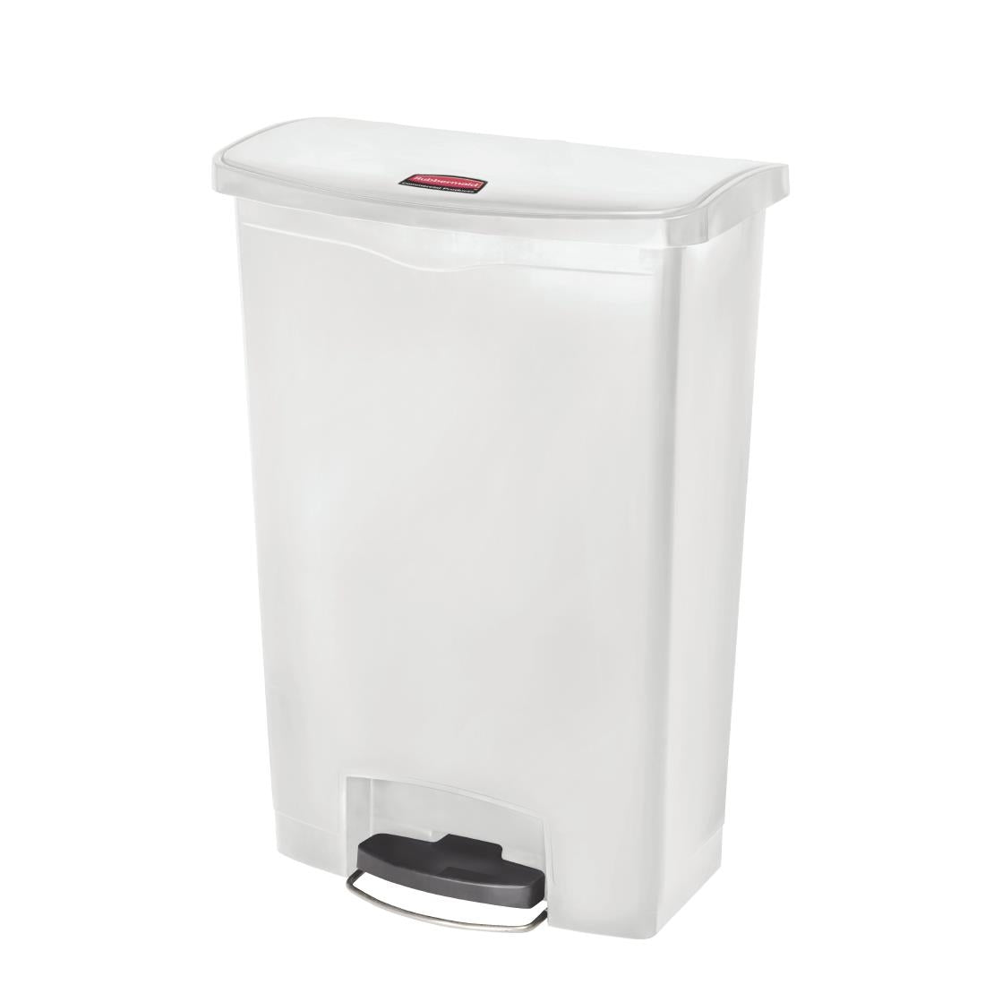 Rubbermaid Slim Jim Step on Bin Front Pedal White 90Ltr - CW594  Slim Jim   