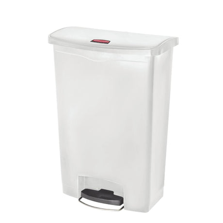 Rubbermaid Slim Jim Step on Bin Front Pedal White 90Ltr - CW594  Slim Jim   