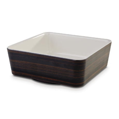 APS+ Melamine Square Bowl Oak and Cream 1.5 Ltr - CW690  APS   