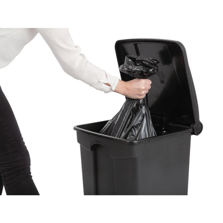 Jantex Kitchen Pedal Bin Black 45Ltr - CW722  Jantex   