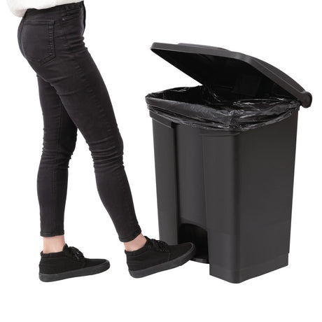 Jantex Kitchen Pedal Bin Black 65Ltr - CW723  Jantex   