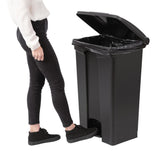 Jantex Kitchen Pedal Bin Black 87Ltr - CW724  Jantex   