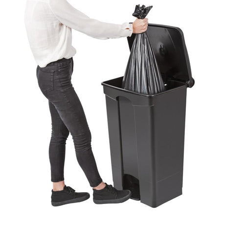 Jantex Kitchen Pedal Bin Black 87Ltr - CW724  Jantex   