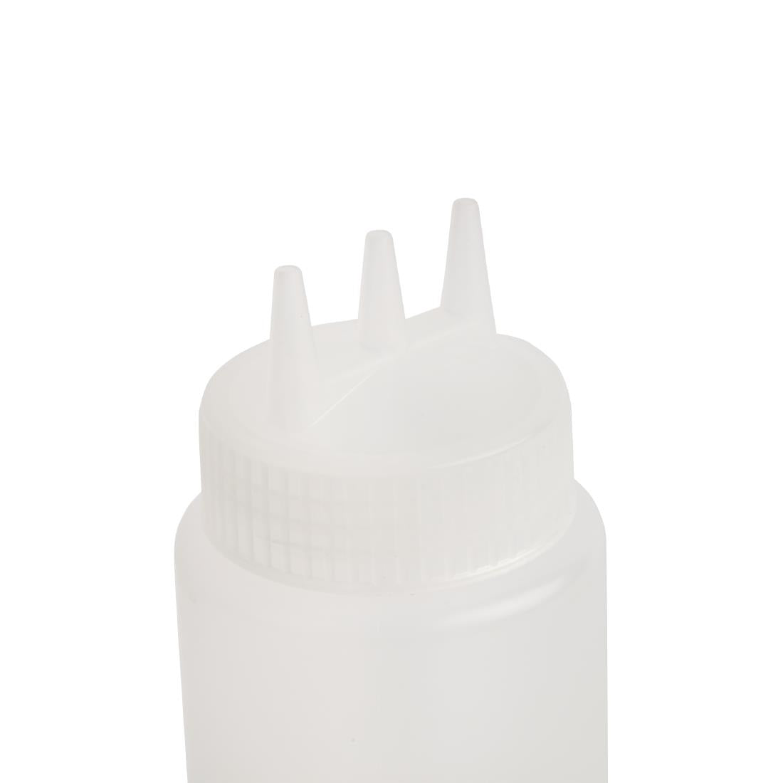 Vogue Clear 3 Nozzle Squeeze Bottle 24oz - CW725  Vogue   
