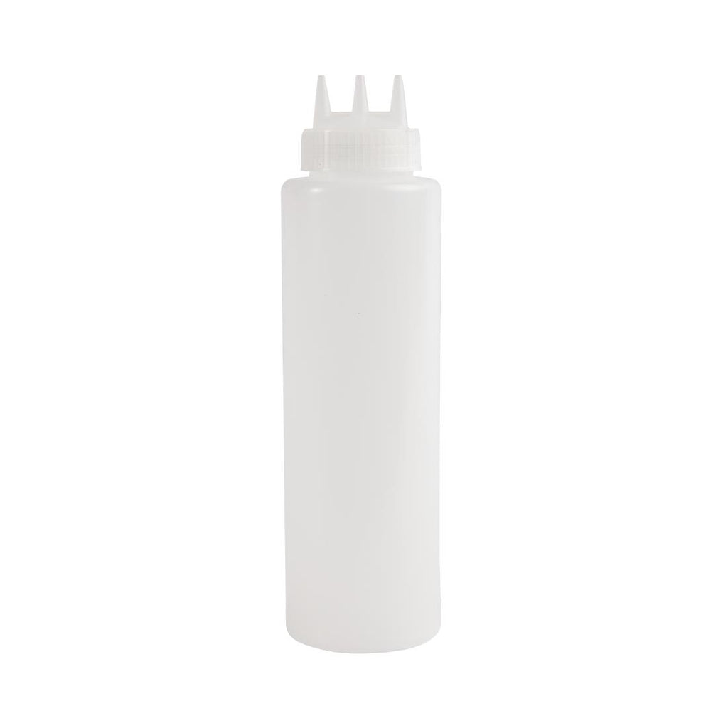 Vogue Clear 3 Nozzle Squeeze Bottle 36oz - CW726  Vogue   